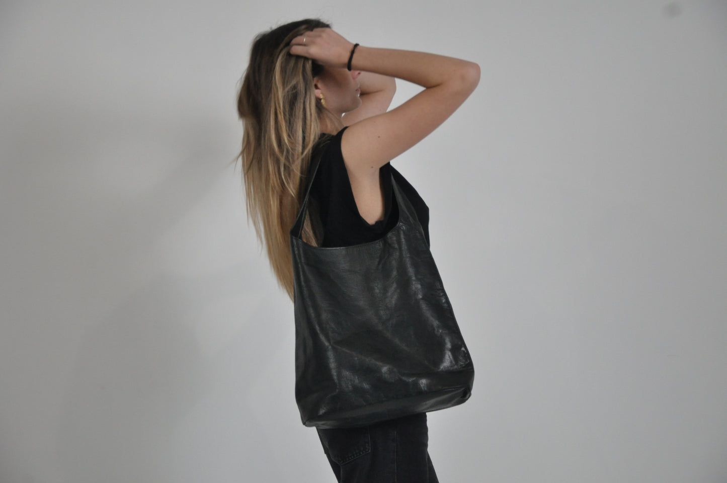 Bolso piel Aria negro